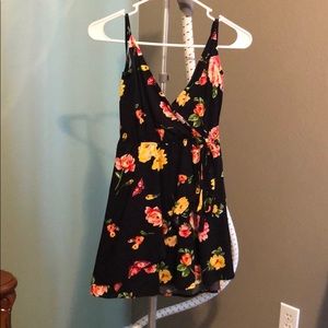 Short floral print dress